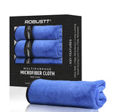 Robustt Multipurpose Microfiber Cleaning Towel Cloth (800 GSM, Blue)